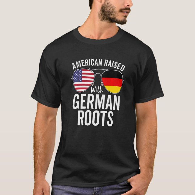 Camiseta Americano Levantado com Raízes Alemãs Norte-Americ (Frente)