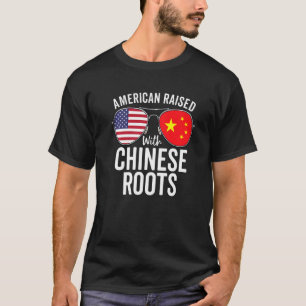 Camiseta Americano Levantado com Raízes Chinesas Norte-Amer