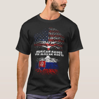 Camiseta Americano Levantado com Raízes Eslovacas na Eslová