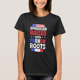Camiseta Americano Levantado com Raízes Francesas França Am
