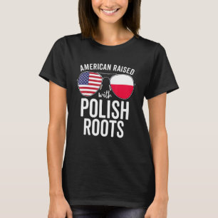 Camiseta Americano Levantado Com Raízes Poloneses Polônia