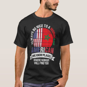 Camiseta Americano marroquino Conhecemos Lugares onde País