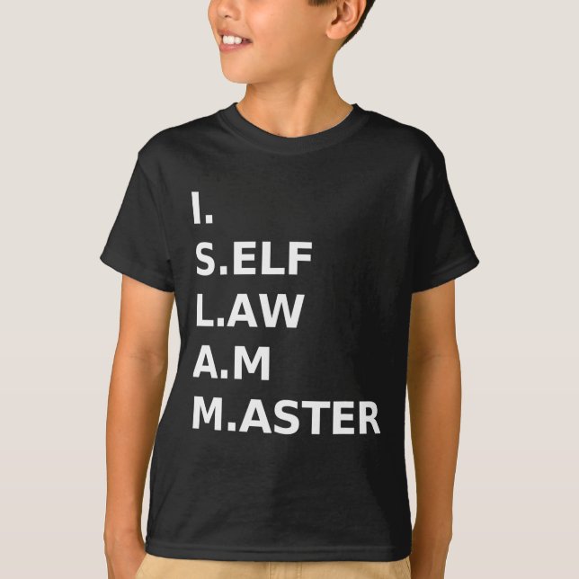 Camiseta Americano moribundo I Self Law Am Master (Frente)