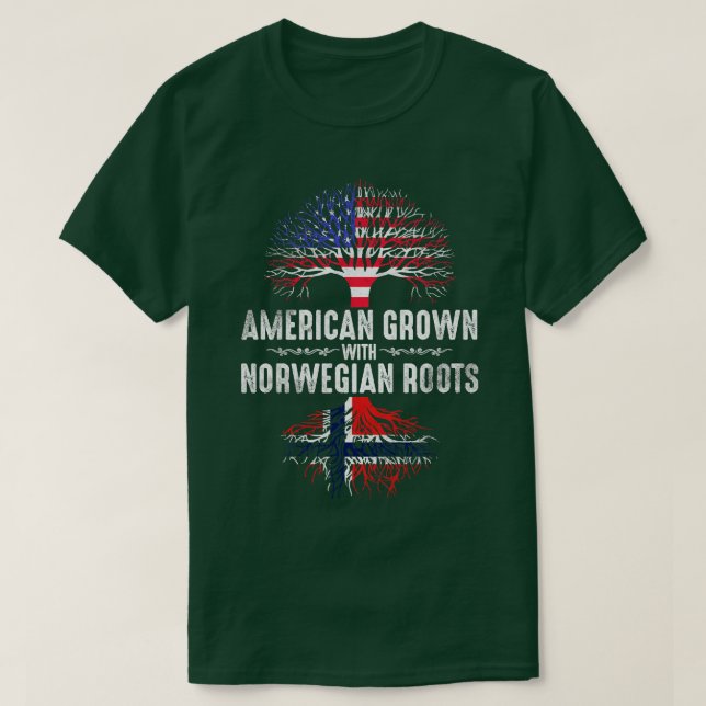 Camiseta Americano norueguês (Frente do Design)