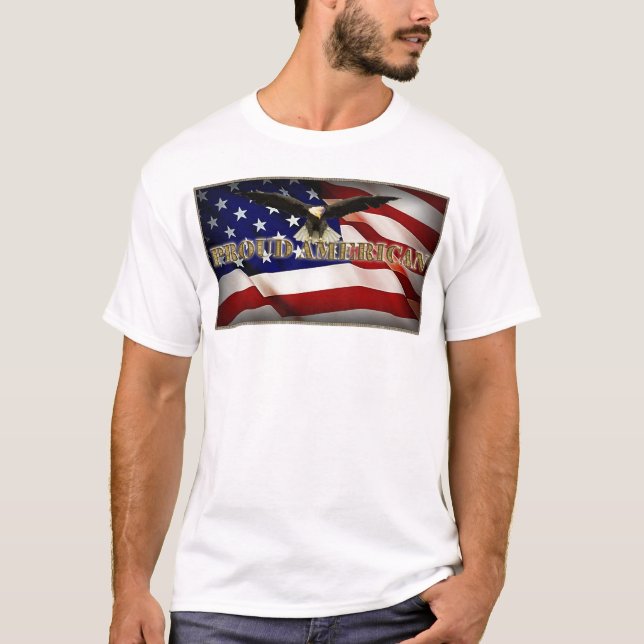 Camiseta Americano orgulhoso (Frente)
