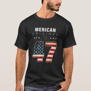 Camiseta Americano Original 1947 Ano De Nascimento 1947 Ani
