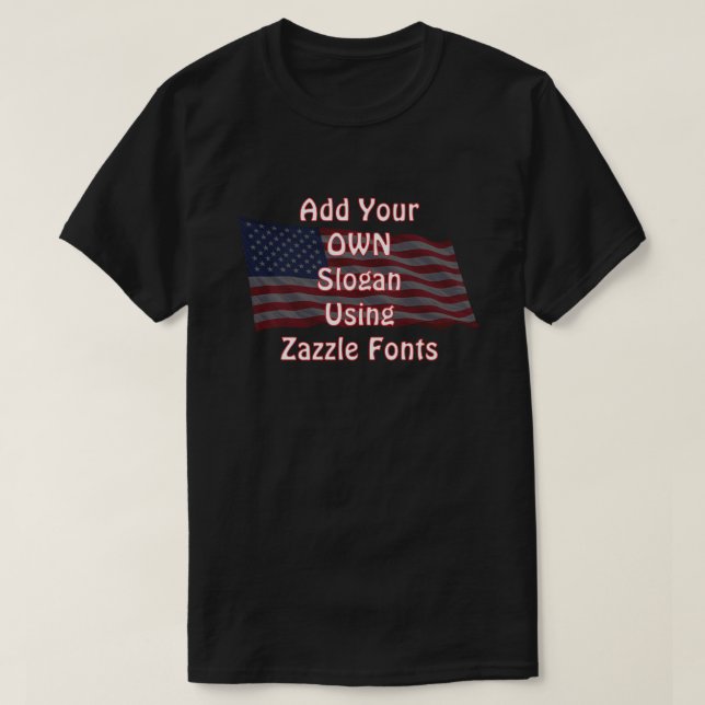 Camiseta Americano Patriota (2b) (Frente do Design)