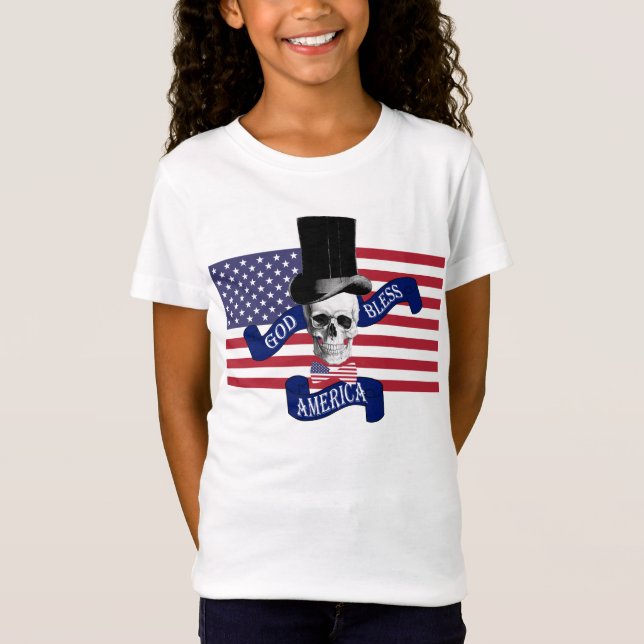 Camiseta Americano patriota engraçado (Frente)