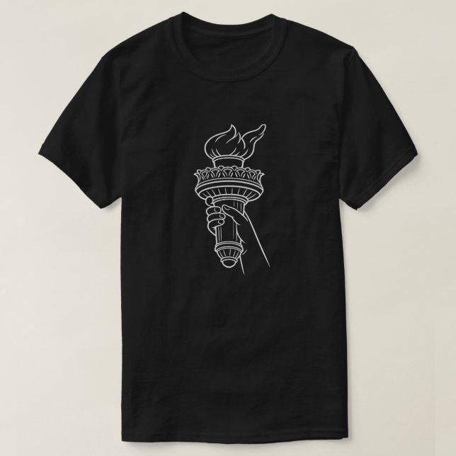 Camiseta Americano Patriótico (1a) (Frente do Design)