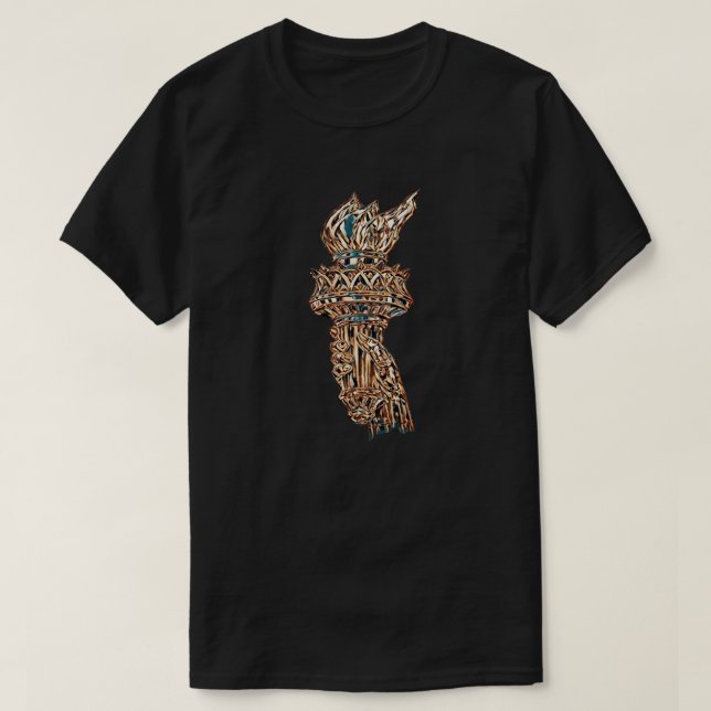 Camiseta Americano Patriótico (1d) (Frente do Design)