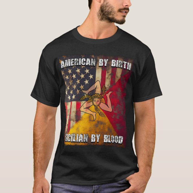 Camiseta Americano por Birth Sicilian por Blood (Frente)
