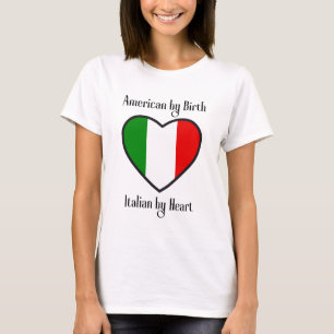 Camiseta Americano por Nascimento, Italiano por Coração