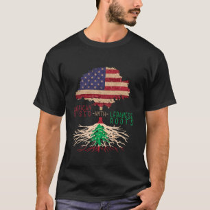 Camiseta Americano Raízes Libanesas Líbano USA Am