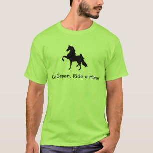 Camiseta Americano Saddlebred - vai o verde, monta um