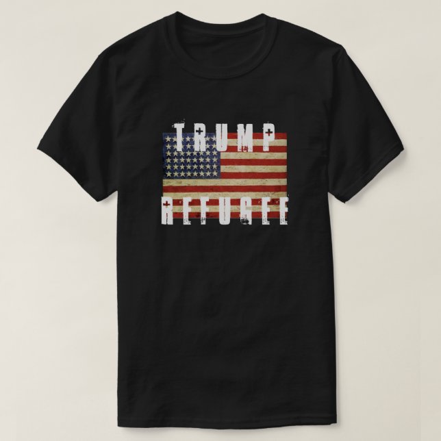 CAMISETA AMERICANO TRUMP REFUGEE (Frente do Design)