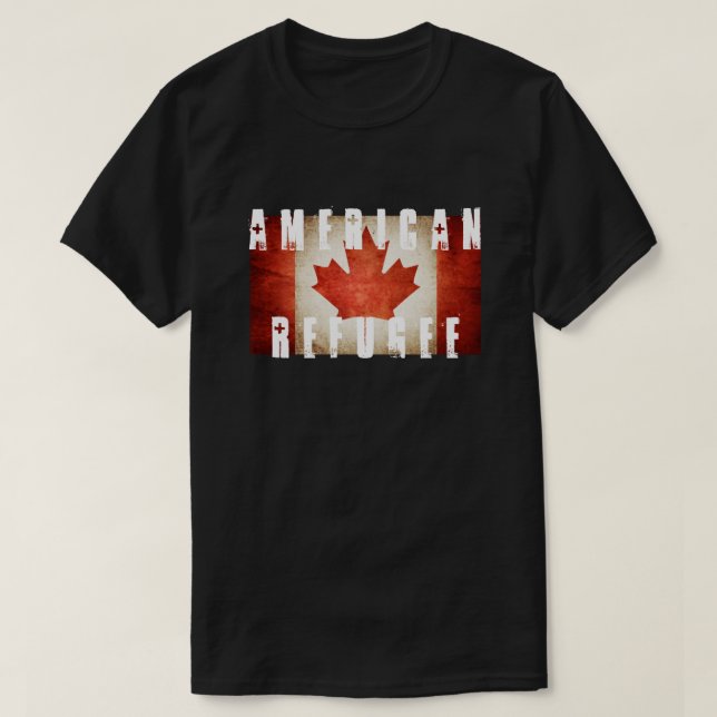 CAMISETA AMERICANO TRUMP REFUGEE CANADÁ (Frente do Design)