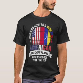 Camiseta Americano Venezuelano Conhecemos Lugares Onde Vene
