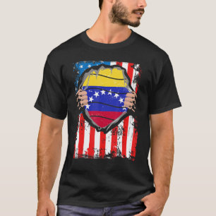 Camiseta Americano venezuelano Patriota Crescido Bandeira d