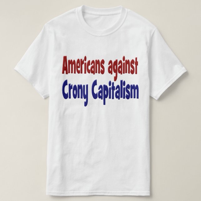 Camiseta Americanos Contra o Capitalismo Crônico Texto azul (Frente do Design)