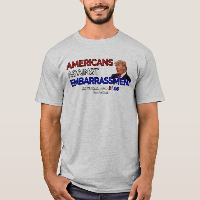 Camiseta Americanos contra o embaraço (Frente)