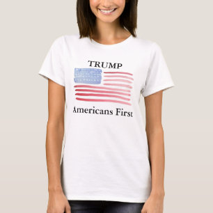 Camiseta Americanos do trunfo do voto primeiramente