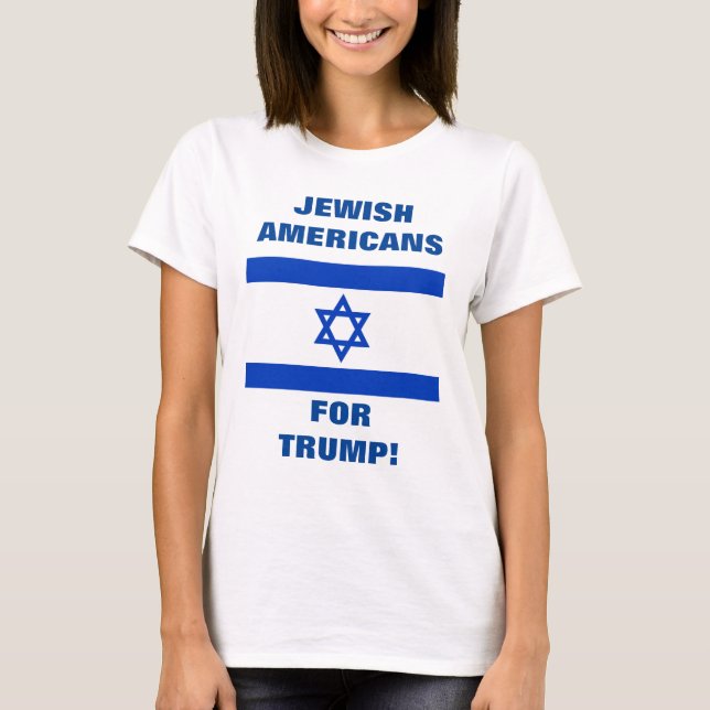 CAMISETA AMERICANOS JUDEUS PARA TRUMP! (Frente)