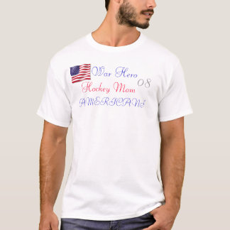 Camiseta Americanos McCain Palin da mamã do hóquei do herói