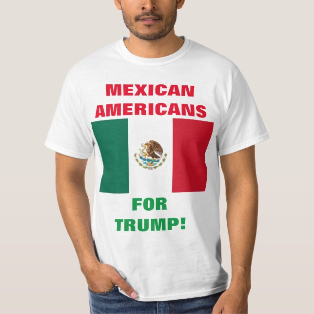 CAMISETA AMERICANOS MEXICANOS PARA TRUMP! (Frente)