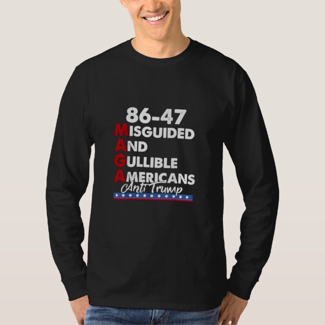 Camiseta Americanos Misguiados E Gulíveis 86-47 (Frente)