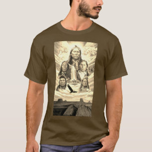Camiseta Americanos nativos Chefes Indianos de Pintura Mens