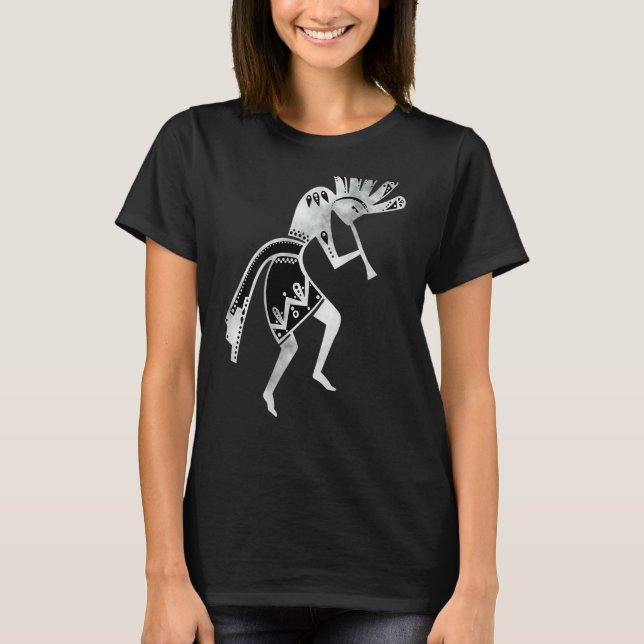 Camiseta Americanos nativos cultura dançando Kokopelli 2 ve (Frente)