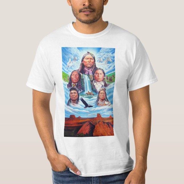Camiseta Americanos nativos de Modelo de tendências moderna (Frente)