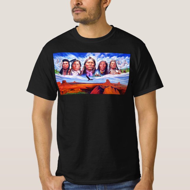 Camiseta Americanos nativos de pintura para moda (Frente)
