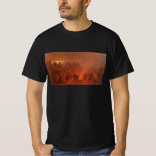 Camiseta Americanos nativos do vintage, dança do búfalo p