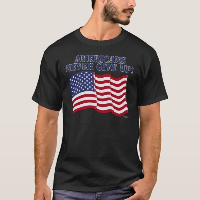 CAMISETA AMERICANOS NUNCA DESISTAM! (Frente)