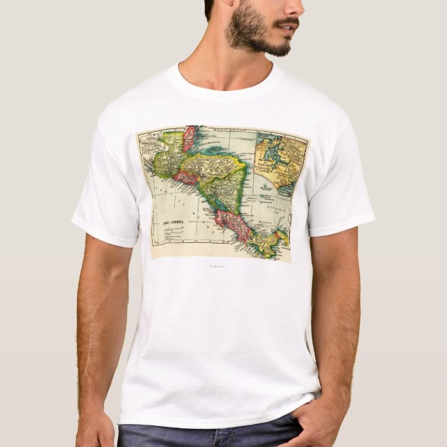 Camiseta AmericaPanoramic central MapCentral América (Frente)