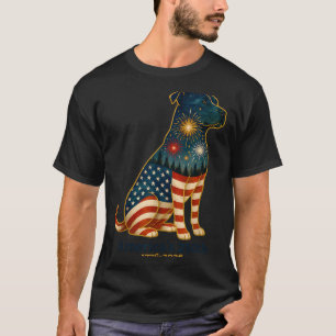 Camiseta Américas 250º Para Amantes de Pitbull Patriótico C