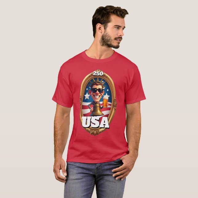 Camiseta America's 250th Anniversary 4th of July 2026 (Frente Completa)