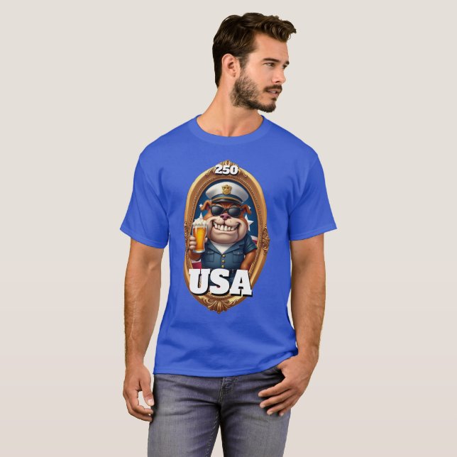 Camiseta America's 250th Anniversary 4th of July 2026 (Frente Completa)