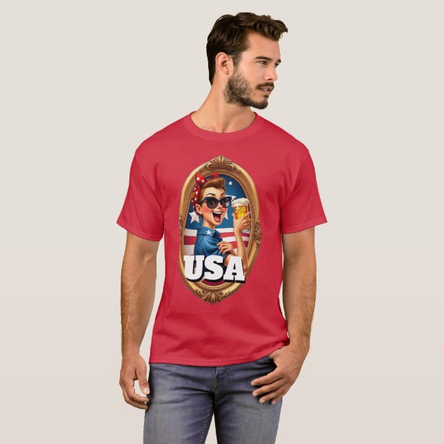 Camiseta America's 250th Anniversary 4th of July 2026 (Frente Completa)