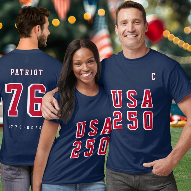Camiseta America's 250th USA 250 Event Name Party Jersey  (Criador carregado)