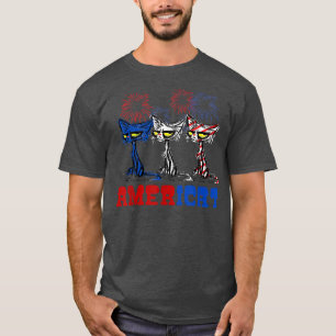 Camiseta Americat Funny Lover America Cat Lover Glóbulos Am