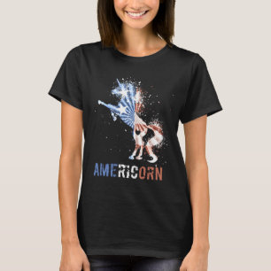 Camiseta Americorn bandeira americana unicórnio patriótico