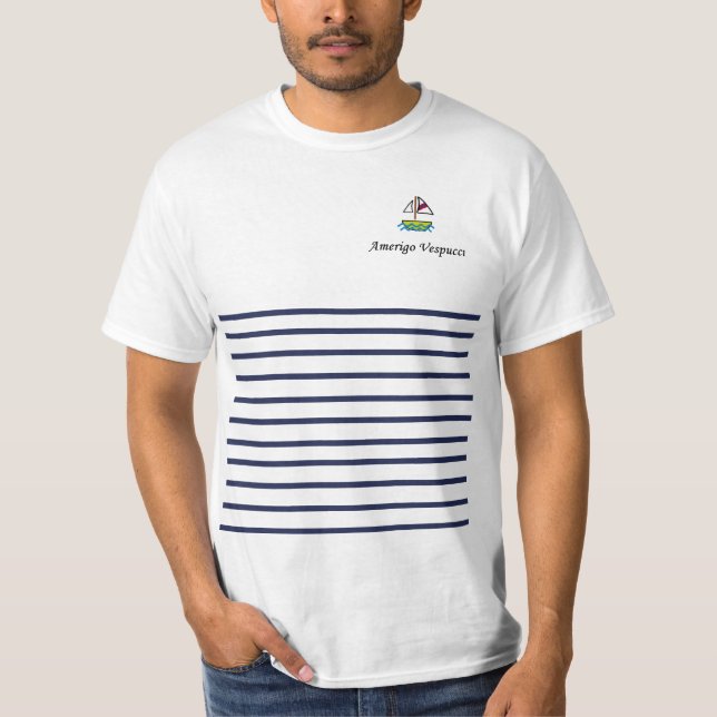 Camiseta Amerigo Vespucci alinhou o t-shirt (Frente)