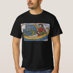 Camiseta Amerigo Vespucci Explorador em um Mapa das América