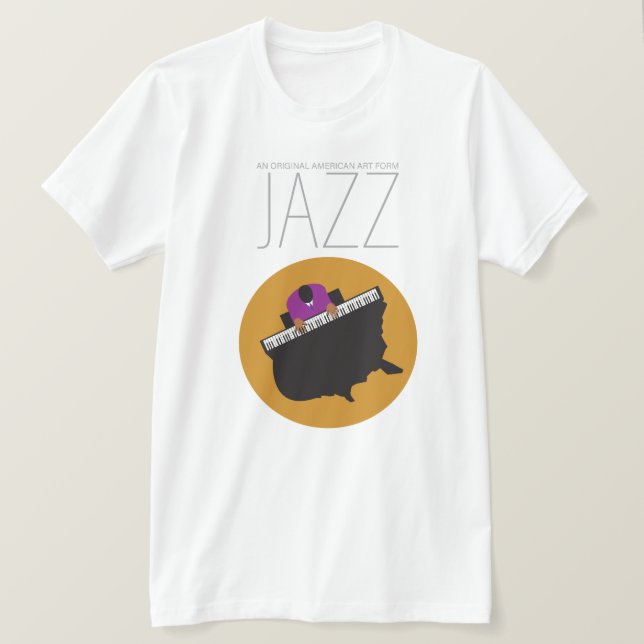 Camiseta AmeriJazz Bella+Canvas Jersey Short Sleeve T-Shirt (Frente do Design)