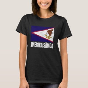 Camiseta Amerika Samoa Flag Grunge Vintage Souvenir América