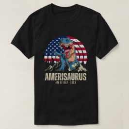 Camiseta Amerisauro 4 de julho Bandeira Americana Patriótic