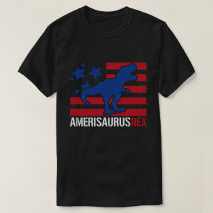 Camiseta Amerisauro Rex Dinossauro Bandeira Americana 4 de 
