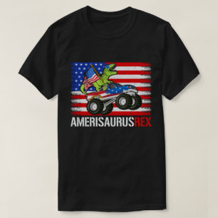 Camiseta Amerisauro Rex Dinossauro Bandeira Americana 4 de 